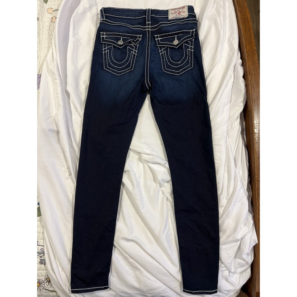 True Religion Dark Blue High Rise Jeans - Picture 12 of 13